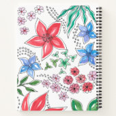 Aquarelle personnalisée Carnet floral spirale (Dos)