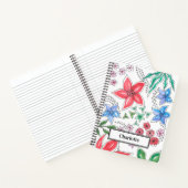 Aquarelle personnalisée Carnet floral spirale (Intérieur)