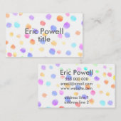 aquarelle personnalisée design moderne carte de vi (Devant / Derrière)