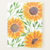 Aquarelle personnalisée Fleurs de soleil verdure (Dos)
