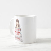 Aquarelle personnalisée Image Christmas Mug (Devant gauche)