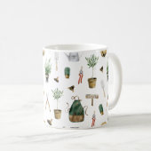 Aquarelle personnalisée Jardinage de café Mug (Devant droit)