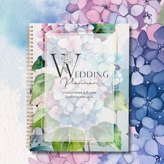 Aquarelle personnalisée Mariage Hydrangea