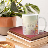 Aquarelle personnalisée Mug de monogramme floral