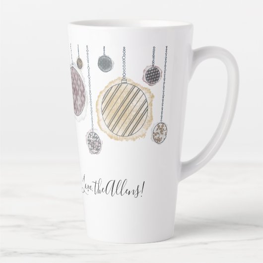 Aquarelle personnalisée Mug en latte (Droite)