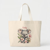 Aquarelle personnalisée Sac fourre-tout Ours Koala (Devant)