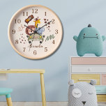 Aquarelle personnalisée Safari Animaux<br><div class="desc">Introduisez une touche personnalisée et délicieuse à votre décor de maison grâce à notre cadenas personnalisé Safari Animaux ! Cette charmante horloge présente des illustrations d'aquarelle enchanteresses d'animaux de safari, chacun dégageant caractère et charme. Des lions majestueux aux éléphants ludiques, chaque détail est soigneusement travaillé dans des teintes vibrantes, créant...</div>