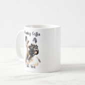 Aquarelle Pet French Bull Personnaliser Mug (Devant gauche)
