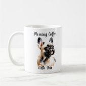 Aquarelle Pet French Bull Personnaliser Mug (Gauche)