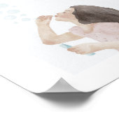 Aquarelle petites filles soufflant bulle poster (Coin)