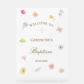 aquarelle petites fleurs Baptême (Recto)
