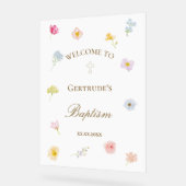 aquarelle petites fleurs Baptême (Angle)