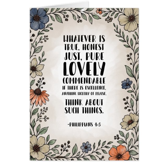 Aquarelle Philippiens 4:8 (Devant)