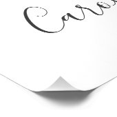 Aquarelle photo Affiche de bienvenue de mariage pe (Coin)