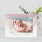 Aquarelle Photo Baptême Party Invitation (Debout devant)