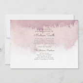 Aquarelle Photo Baptême Party Invitation (Dos)