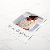 Aquarelle photo carte de Noël Modèle Foil (Rotation)