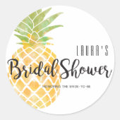Aquarelle Pinceau d'ananas | Autocollant de douche (Devant)