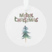 Aquarelle Pine Arbres Nos Premières Fêtes De Noël (dos)