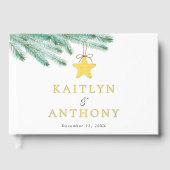 Aquarelle Pine Boughs Noël Mariage d'hiver (Recto)