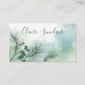 Aquarelle Pine Carte de visite Floral (Devant)