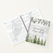 Aquarelle Pine Rustique Arbres Bois Livre de cuisi (Intérieur)