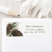 Aquarelle Pine Sprigs, étiquettes d'adresse de ret (En situation)