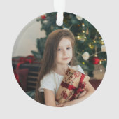 Aquarelle Pine Tree Photo Noël moderne (dos)