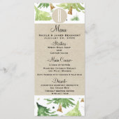 Aquarelle Pine Trees Rustique Kraft Menu Mariage (Devant)