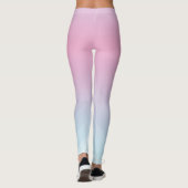 Aquarelle Pink Blue Leggings (Dos)
