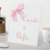 Aquarelle Pink Blush Bow Cadeau signe de douche nu (In SItu)