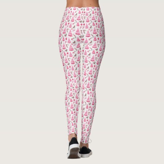 Aquarelle Pink Leggings de Noël (Dos)