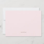 Aquarelle Pink Peonies Dîner de mariage Invitation (Dos)