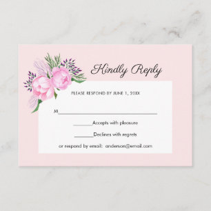 Aquarelle Pink Peonies   RSVP