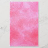 Aquarelle Pink Poka Dot Bow papeterie (Dos)