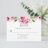 Aquarelle Pink Poppies Verdure RSVP (Debout devant)