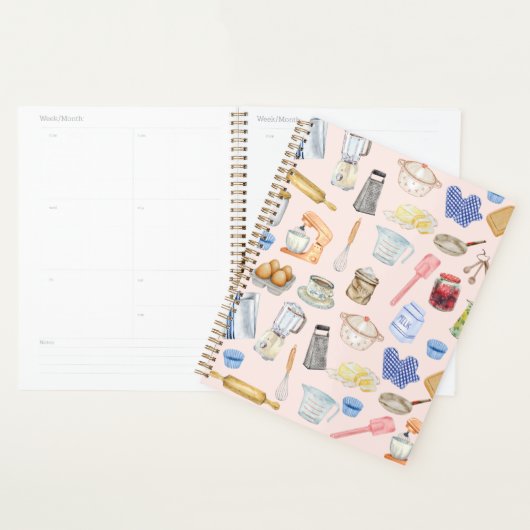 Aquarelle Planificateur de cuisine (Devant avec enveloppe)