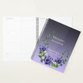 Aquarelle Planner Fleurs violettes (Devant avec enveloppe)