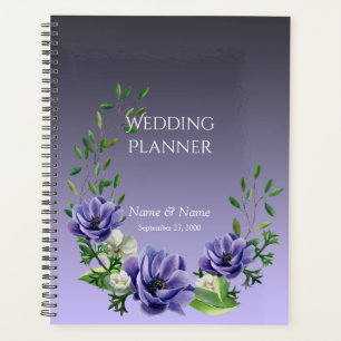 Aquarelle Planner Fleurs violettes