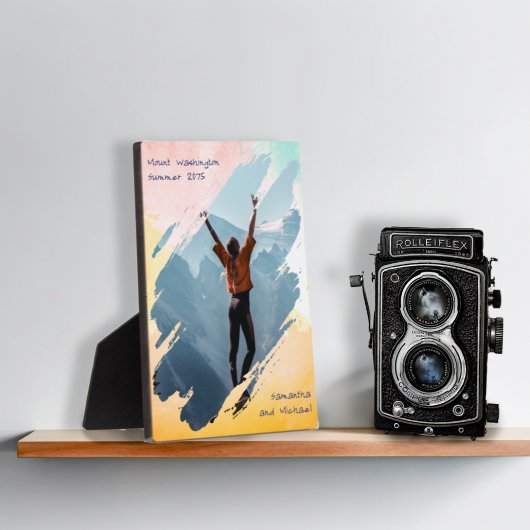 Aquarelle Plaque de cadre photo de brosse peinte