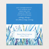 Aquarelle pliée Cartes de visite personnalisable (Extérieur déplié)