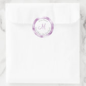 Aquarelle Plum Mauve Étiquette Abstrait (Sac)