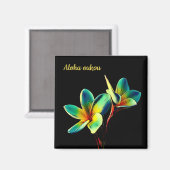 Aquarelle Plumeria Magnet à thème (Recto/Verso)