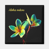 Aquarelle Plumeria Magnet à thème (Devant)