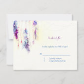 Aquarelle Plumes Boho Wedding RSVP (Devant)