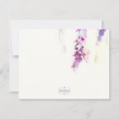 Aquarelle Plumes Boho Wedding RSVP (Dos)