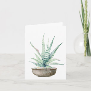 Aquarelle pointillée Succulente