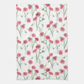 Aquarelle Poppy Field Cuisine Serviette à main (Vertical)