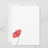 Aquarelle Poppy nuptiale douche Invitation (Dos)