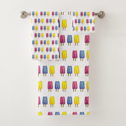 Aquarelle Popsicles Twin Pop Ice Lollies été (En situation)